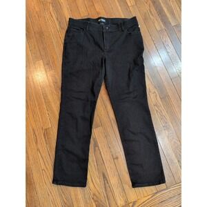 Lee Plus Regular Fit Straight Leg Mid Rise Flex Motion Black Jeans 18W LONG